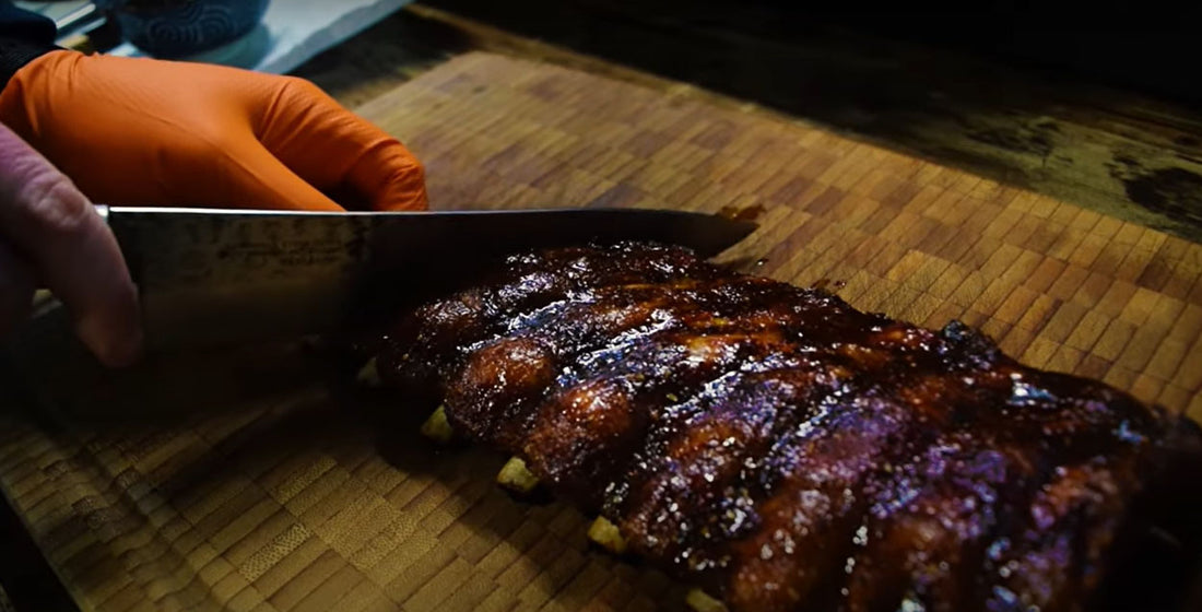 Ribs di maiale iberico su Traeger